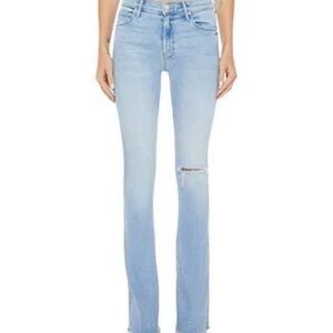 MOTHER Runaway Frayed Hem Skinny Flare Jean